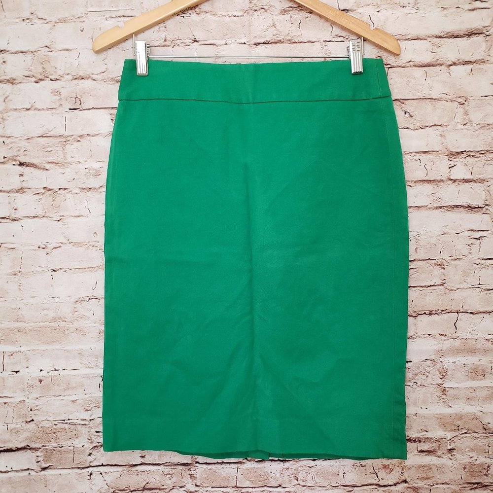 Banana Republic Emerald Green Stretch Pencil Skirt